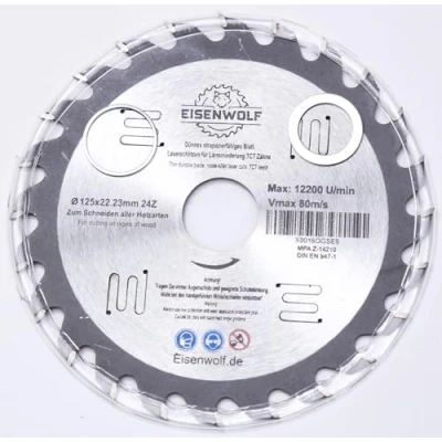 Imagen de Hoja de sierra circular para madera (125 x 22,23 mm 24 dientes)