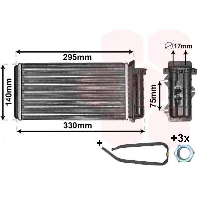 Imagen de VAN WEZEL 17006183 Radiador de Calefaccion con accesorios *** IR PLUS FIAT: Coupe, BRAVO 1