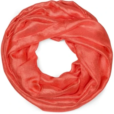 Imagen de styleBREAKER bufanda de mujer ligera y sedosa en colores sólidos, tubular verano un solo color 01017063, color:Coral