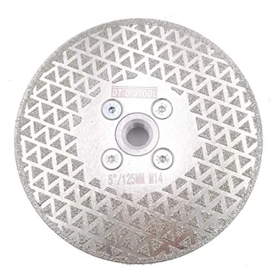 Imagen de DT DIATOOL Disco Diamante de Corte y Rectificado 125 mm x M14 Electrochapado Doble Cara para Piedra Mármol Baldosa Granito