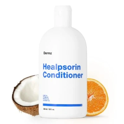 Imagen de Healpsorin Acondicionador de psoriasis saludable para cuero cabelludo seco, aceite camelia, arginina, coco y vitamina B5, alivia los síntomas la caspa dermatitis seborreica
