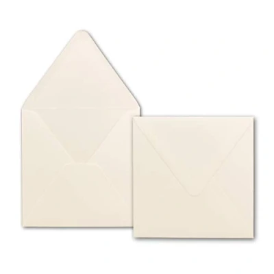 Imagen de GUSTAV NEUSER Sobres cuadrados (50 unidades, 160 x mm, 120 gramos por m², 16,0 cm, adhesivo húmedo, para ocasiones muy especiales), color crema