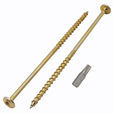 Imagen de Lote de 20 tornillos acero galvanizado, 6,0 x 160 mm, cabeza torx, oblea, madera, roscados parcialmente (20, mm)