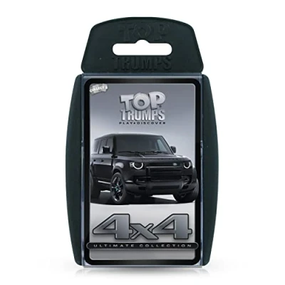 Imagen de Top Trumps Juego de Cartas clásico vehículos 4x4, descubre Datos geniales en 30 los Mejores Incluyendo el Defensor James Bond, Cybertruck Tesla y Xplorer Flying Car, para