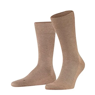 Imagen de FALKE Sensitive London M SO algodón con cinturilla de confort 1 par, Calcetines Hombre, Marrón (Nutmeg Melange 5410) nuevo ecológico, 39 42