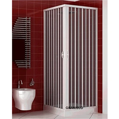 Imagen de Mampara de Ducha 100x100 CM 185 PVC mod. Acquario con apertura Central