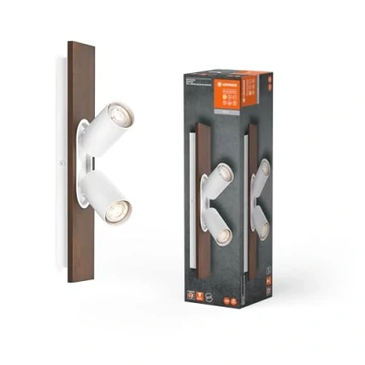 Imagen de LEDVANCE LED downlight Mercury GU10, 2 luces, madera/blanco