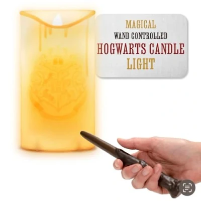 Imagen de Lámpara LED con vela Hogwarts Harry Potter Producto oficial, para el Gran Comedor mando a distancia, decoración eventos temáticos