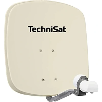 Imagen de TechniSat DIGIDISH 45 Antena satelital para 2 usuarios (pequeño Sistema de cm Set Completo con Soporte Pared y LNB Twin Universal) Beige