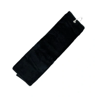 Imagen de Longridge Toalla de golf Luxury tres pliegues Negro