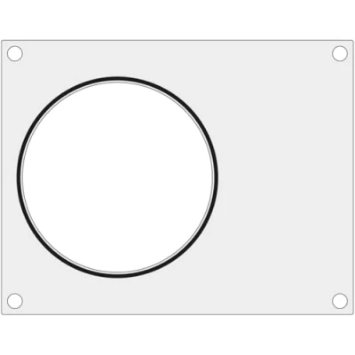 Imagen de HENDI Matriz, marco, molde, de sellado, 330005 Termoselladora bandejas, junta silicona negra, adecuado para envase 2 secciones 227x178 mm, aluminio pulido