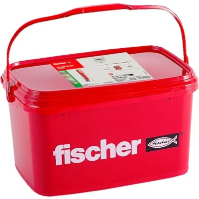 Imagen de fischer DUOPOWER Tacos universales (6 x 30 mm, 2 componentes, de plástico para fijación en hormigón, Placas Yeso, etc., sin Tornillos, Cubo Reutilizable, 3200 Unidades)