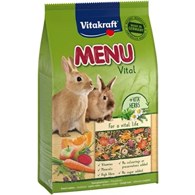 Imagen de Vitakraft Menú Premium Vital para Conejos con Cereales, Manzanas y Verduras, 3 kg