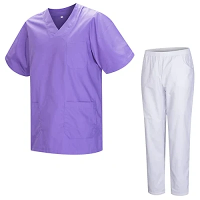 Imagen de MISEMIYA Uniforme Sanitario Unisex Uniformes Sanitarios MÉDICOS con Pantalon BLANCO 817 8312 XXL, Lila