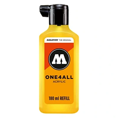 Imagen de Molotow ONE4ALL Tinta de recambio para rotulador permanente, color amarillo cinc 180 ml