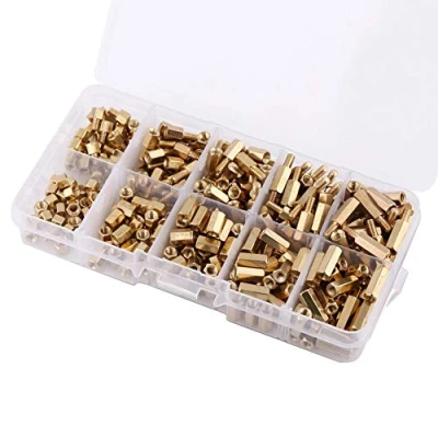 Imagen de circuit spacer M3 + Akozon Standoff Latón, Kit de Surtido Tuerca Tornillo Separador Hilo Macho Hembra con Caja 300PCS 10Tipo