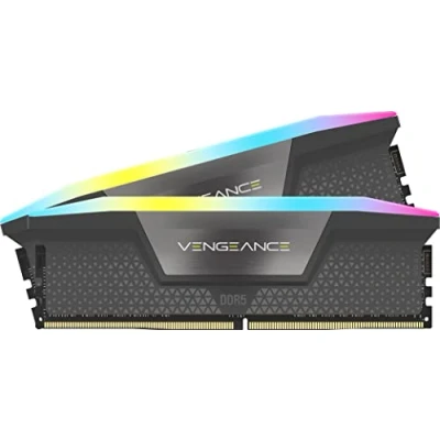 Imagen de CORSAIR VENGEANCE RGB DDR5 32GB (2x16GB) 6000MHz CL36 AMD EXPO Intel XMP iCUE Memoria de Ordenador Compatible Gris (CMH32GX5M2E6000Z36)