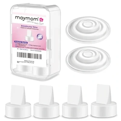 Imagen de Maymom piezas de bomba compatibles con Spectra S1 S2 Synegy Gold, no originales S2, repuesto Duckbill Valve (6 piezas, blanco)