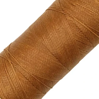 Imagen de Linhasita Bobina Hilo Encerado 100gr / 360 Metros 0,5 mm de Grosor Poliester Macrame 30 Colores (Marron Claro)