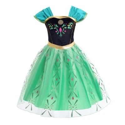 Imagen de Lito Angels Disfraz de Coronación Princesa Anna para Bebe Niñas, Vestido Reino del Hielo, Talla 9 12 meses, Verde