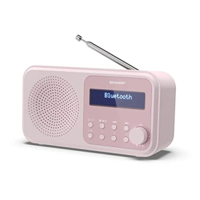 Imagen de Sharp DR P420(PK) Tokyo Radio Digital portátil (Dab/Dab+/FM con RDS, Bluetooth, USB o batería), Color Rosa