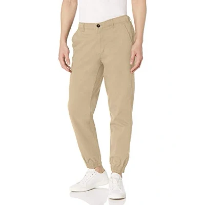 Imagen de Amazon Essentials Pantalones Chinos Estilo Chándal de Corte Recto Hombre, Marrón Caqui, XS