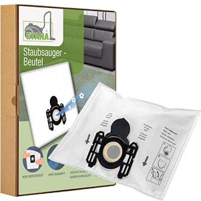 Imagen de Etana Bolsa para aspiradora Compatible con AEG CLEANBAG 121AEG10 I 121 10 M122AEG16 M 122 16 Unidades de Polvo
