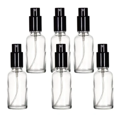 Imagen de YIZHAO Transparente Bote Spray Pulverizador Cristal 30ml, Pequeño con Fina Niebla, para Aceite Esencial, Aromaterapia, Perfume,Limpieza, Viaje, Agua,Farmacia, Laboratorio 6Pcs