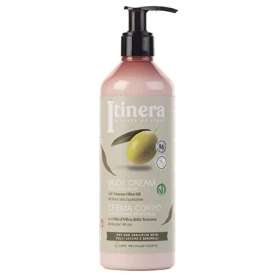 Imagen de ITINERA Loción corporal para piel seca y sensible con aceite de oliva la Toscana, 96% ingredientes naturales 370 ml 1 unidad