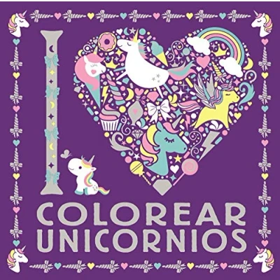 Imagen de I LOVE colorear unicornios (Castellano A PARTIR DE 6 AÑOS LIBROS DIDÁCTICOS Juegos y pasatiempos)
