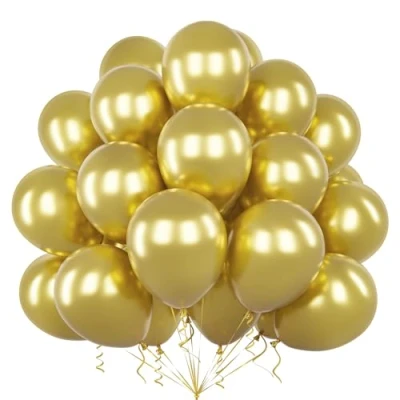 Imagen de Teselife Globos Metal Oro, 50Piezas cromato lucido kit ghirlanda ad arco uomini donne bambini Boda Propuesta Graduación Compromiso Despedida Soltera Valentín Baby Shower Decora