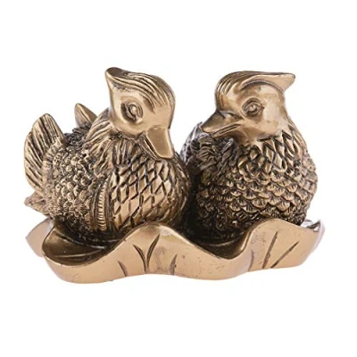Imagen de Lachineuse Figurita de 2 Patos mandarines (Feng Shui, símbolo Amor)