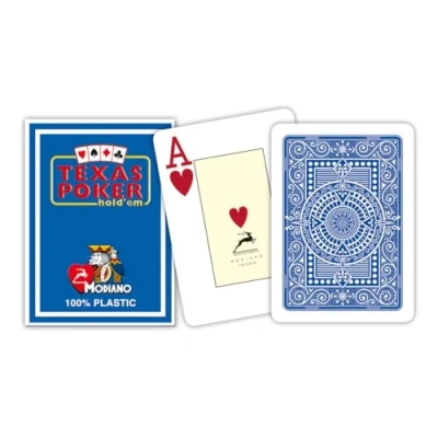 Imagen de Modiano 2 de Texas Poker Índice Jumbo Azul Tarjetas
