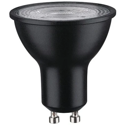 Imagen de Paulmann Lámpara reflectora LED 28754 RAL9004, 7 W, regulable, negro mate, luz efectiva, blanco neutro, 4000 K, GU10