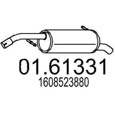 Imagen de MTS 01.61331 Silenciador trasero 950