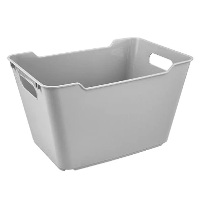 Imagen de keeeper Caja de almacenamiento, Superficie estructurada, 12 L, Lotta, Gris Nordic