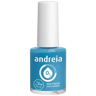Imagen de Andreia Vernis Halal Esmalte de Uñas Vegano, Permeable y Transpirable que cumple con los requisitos Color B9 Azul Sombras Verde