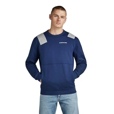 Imagen de G STAR RAW Flight Deck R Sweat Sudadera, Azul Imperial Blue D24418 d557 1305, XL para Hombre