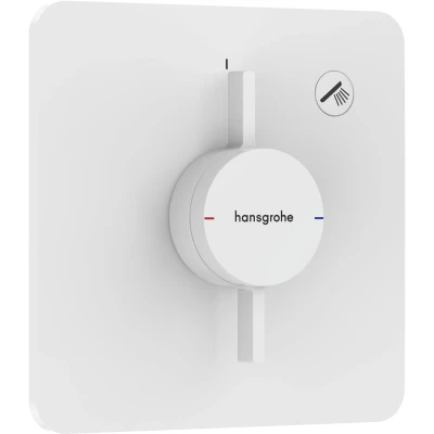 Imagen de hansgrohe DuoTurn Q, grifo de ducha empotrado para 1 función, monomando ducha, mezclador iBox universal 2, blanco mate