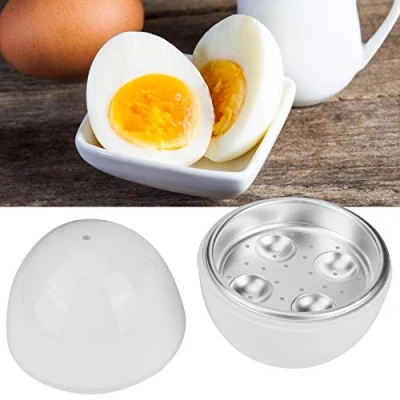 Imagen de Hervidor de huevos, microondas inalámbrico para hacer caldera y vaporera, 4 huevos duros o blandos perfectamente cocidos en menos 9 minutos como se ve la televisión, color blanco