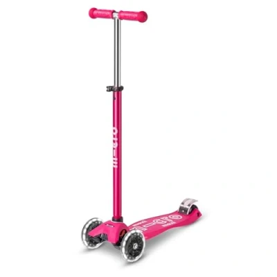 Imagen de Micro® Maxi Deluxe LED Patinete 3 Ruedas Niños con Luces Sistema de Giro por inclinación Altura Regulable 5 12 Años y Niñas