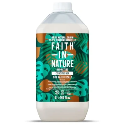 Imagen de Faith In Nature Acondicionador Natural Vegano y sin Crueldad, SLS ni Parabenos Envase De 5 Litros, Coco