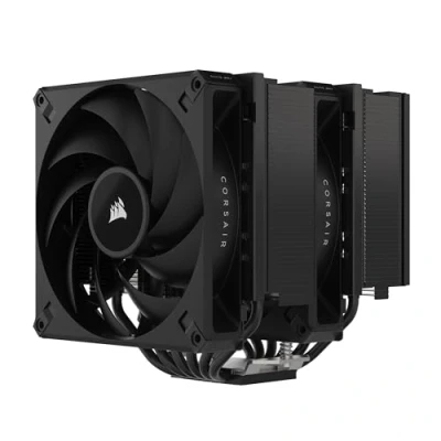 Imagen de Corsair A115 Torre de Alto Rendimiento para CPU Enfría hasta 270W TDP Montaje Ventilador Deslizante y Bloqueo Dos Ventiladores AF140 Elite Pasta Térmica Preaplicada Negro
