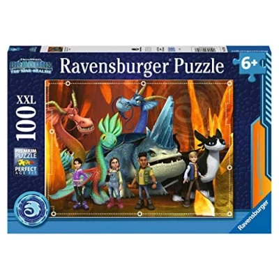 Imagen de Ravensburger Jigsaw Cómo Entrenar a tu dragón es fácil Infantil 13379 9 Mundos 100 Piezas XXL Dragons Puzzle para niños Partir de 6 años