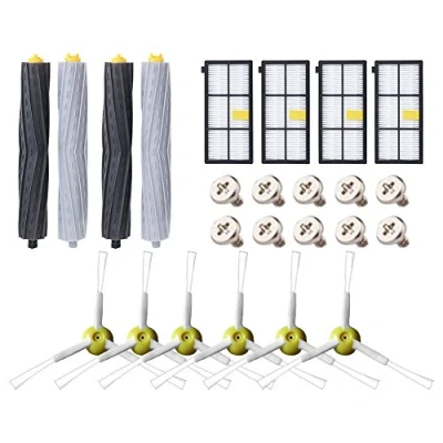 Imagen de ABClife Kit de Accesorios Compatible con iRobot Roomba Recambios Series 800 805 850 860 865 866 870 871 880 886 890 891 895 896 900 960 965 966 980 para Robot Aspirador, 24in1