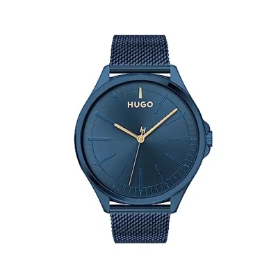 Imagen de HUGO Reloj Analógico de Cuarzo para hombre con correa malla acero inoxidable Azul 1530136