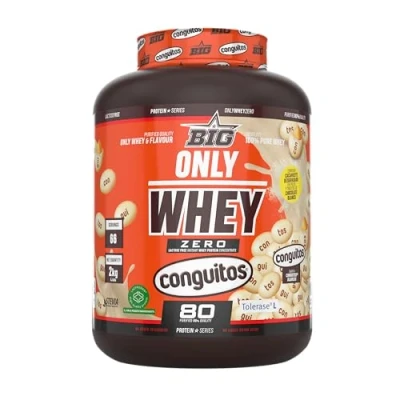 Imagen de BIG Proteínas Whey en Polvo para Masa Muscular y Recuperación, Máxima Calidad, Materia Prima Pemium Patentada, Sin Lactosa, Azúcar, Grumos (2Kg, Conguitos White)