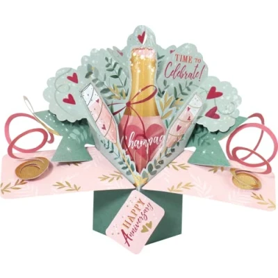 Imagen de Tarjeta de felicitación desplegable Time To Celebrate Anniversary Second Nature 3D Pop Up Cards