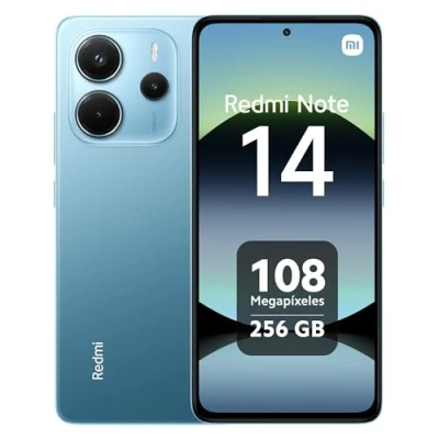 Imagen de Xiaomi Redmi Note 14 Smartphone de 8+256GB, Pantalla 6.67&quot; AMOLED FHD+ 120Hz, MediaTek Helio G99 Ultra, cámara 108MP, TurboCharge 33W, 5500 mAh, Cargador no Incluido, Azul (Versión ES)