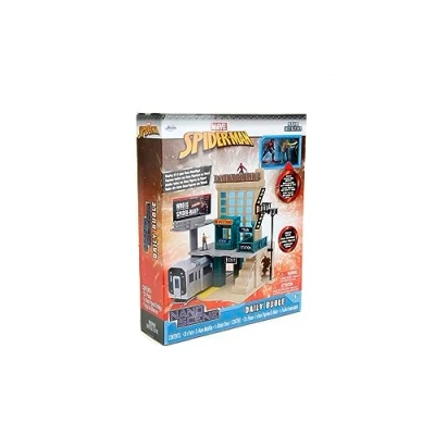 Imagen de Jada Nano escenario Spiderman NYC &amp; Daily Bugle con 2 Nanofiguras Metálicas de Luxe, Licencia Oficial Marvel (253225012)